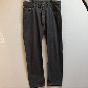 JOR&DAN Mens Made Italy Dark Grey Stretch 5-Pocket Designer Pants Sz 34